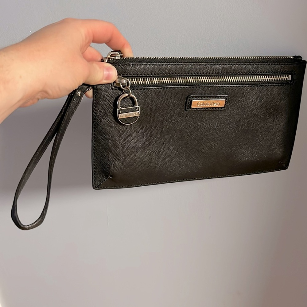 Calvin Klein Large Black Wristlet